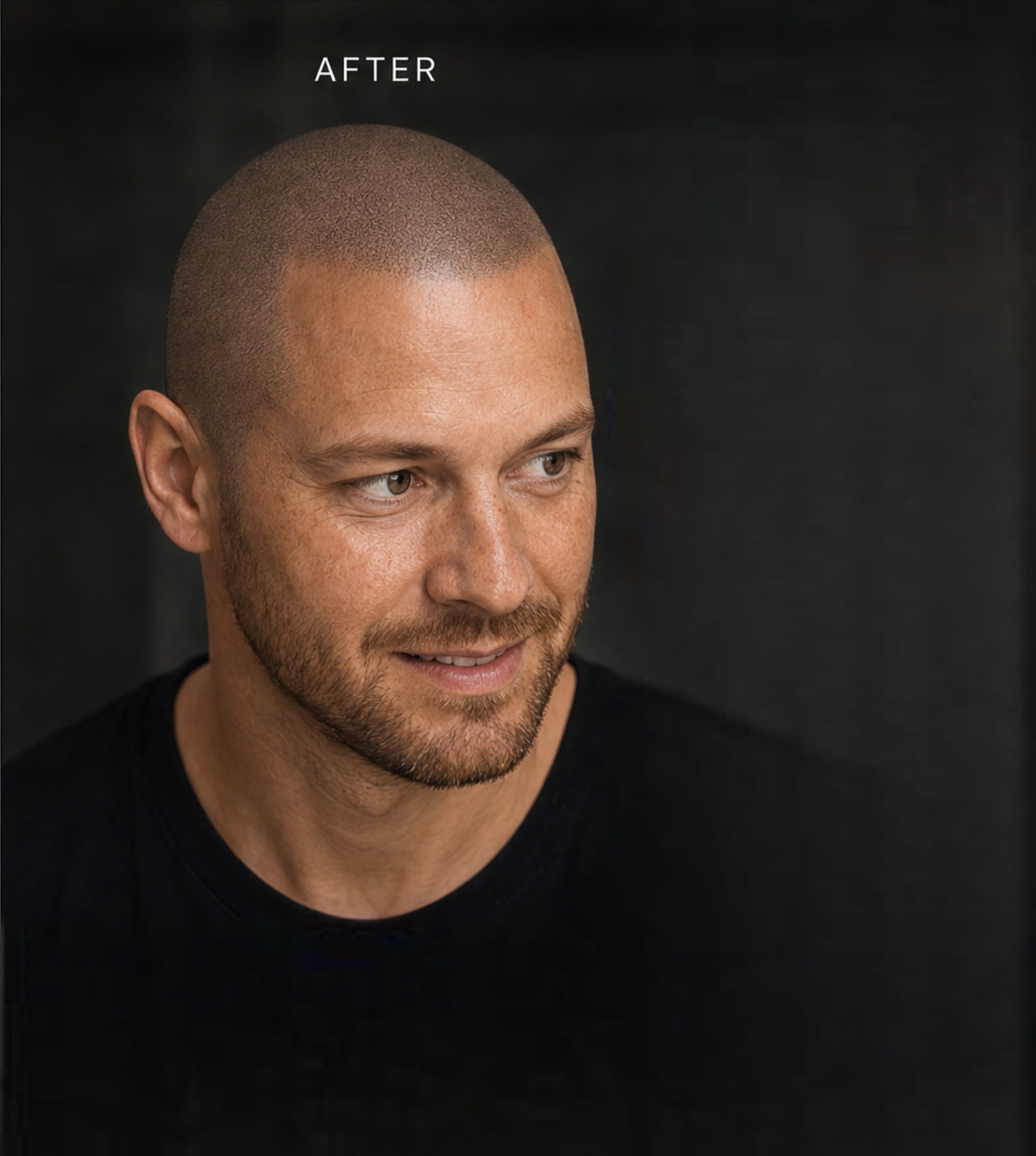 Hairline Restoration — scalp micropigmentation result